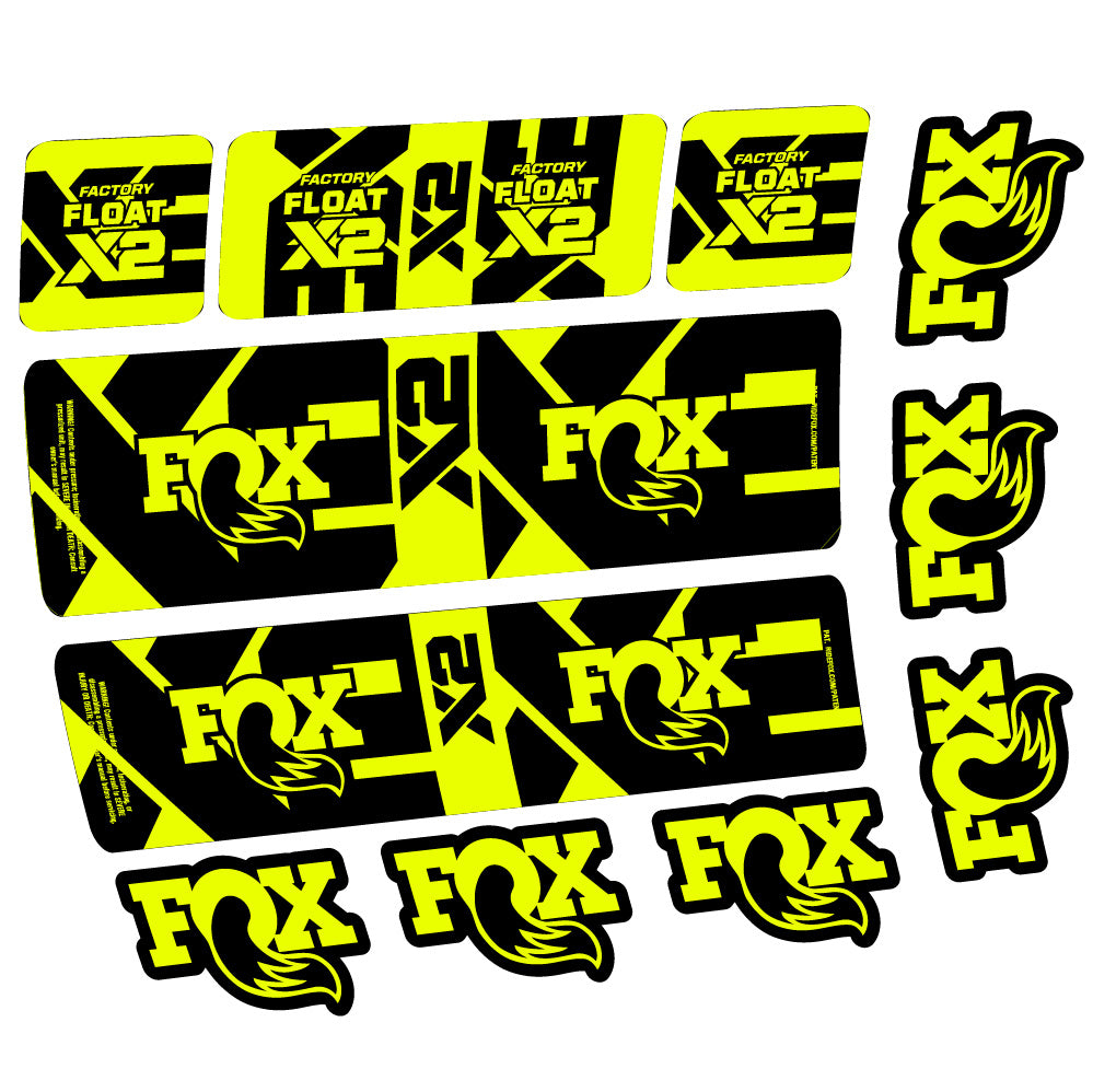 Autocollant Fox Float X2 Factory, Amortisseur, Autocollant vélo vinyle