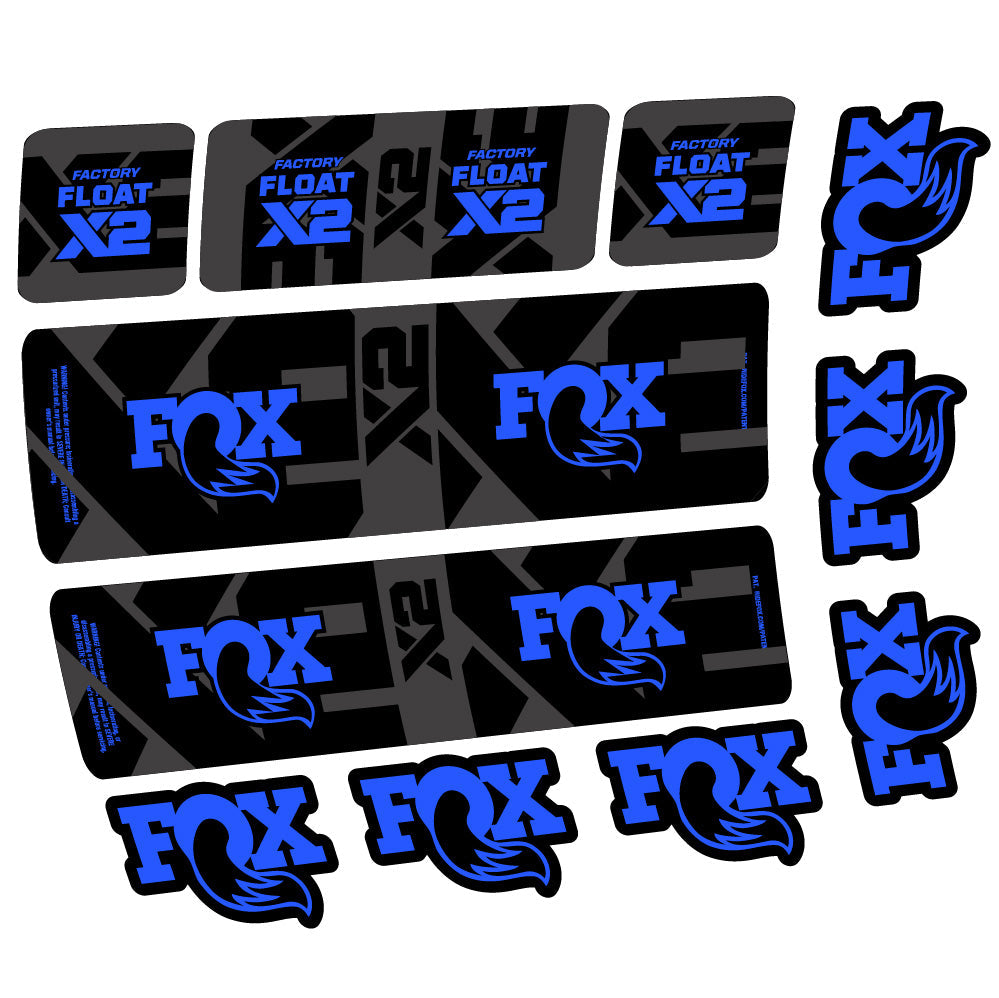 Autocollant Fox Float X2 Factory, Amortisseur, Autocollant vélo vinyle