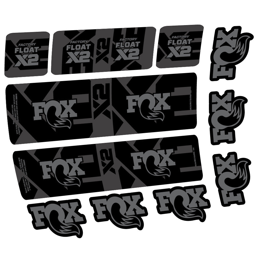 Autocollant Fox Float X2 Factory, Amortisseur, Autocollant vélo vinyle