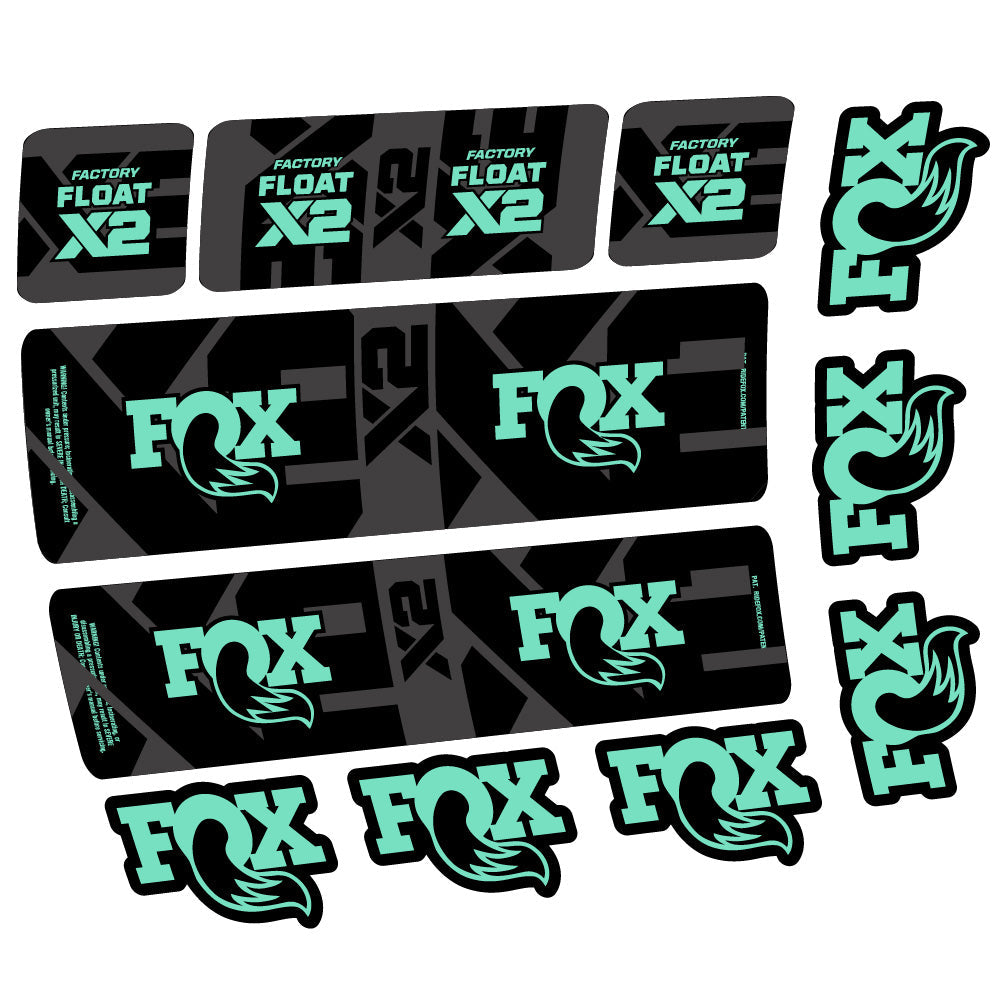 Autocollant Fox Float X2 Factory, Amortisseur, Autocollant vélo vinyle