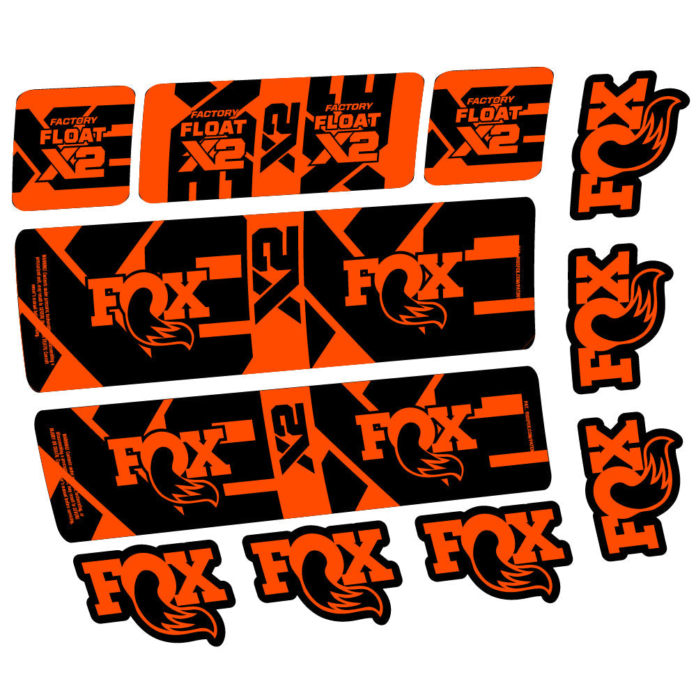 Autocollant Fox Float X2 Factory, Amortisseur, Autocollant vélo vinyle