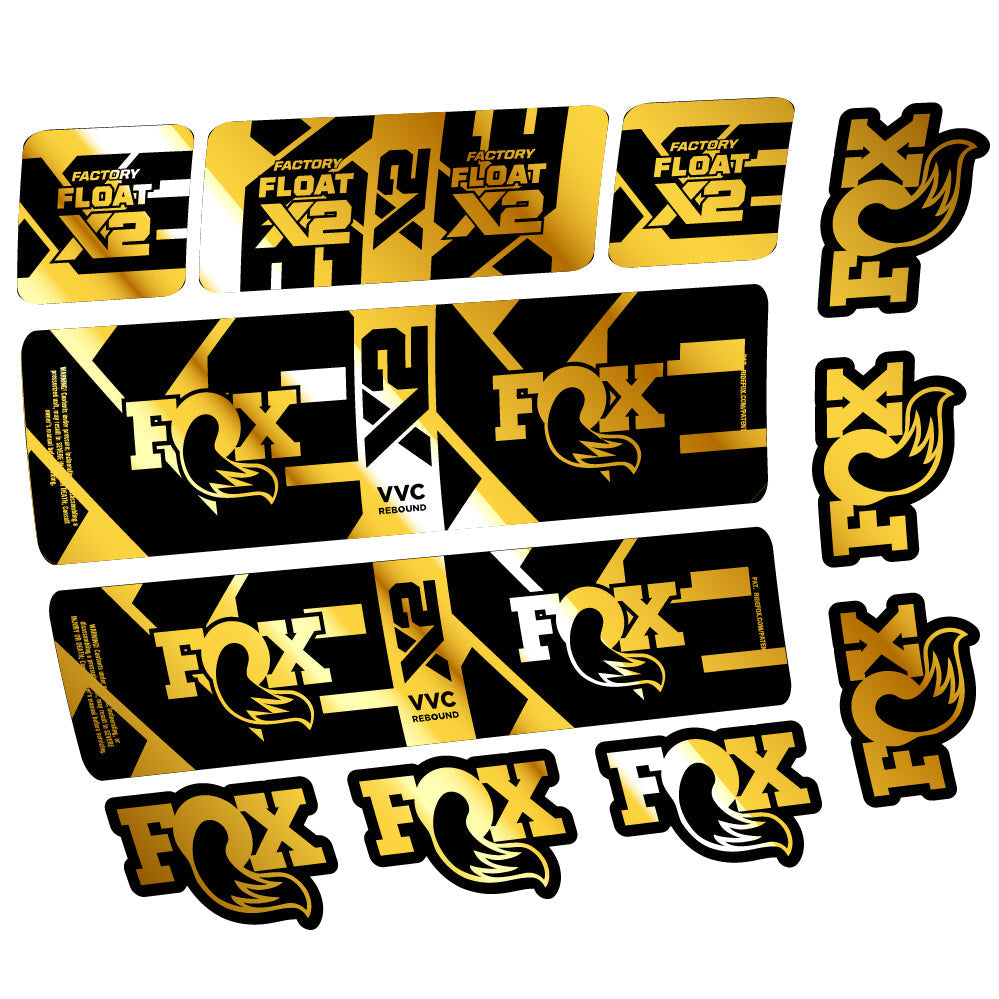 Autocollant Fox Float X2 Factory, Amortisseur, Autocollant vélo vinyle