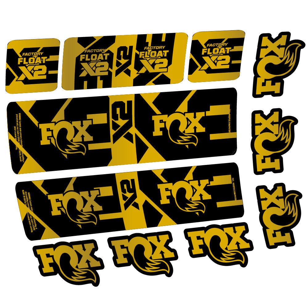 Autocollant Fox Float X2 Factory, Amortisseur, Autocollant vélo vinyle