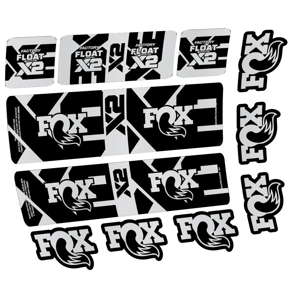Autocollant Fox Float X2 Factory, Amortisseur, Autocollant vélo vinyle