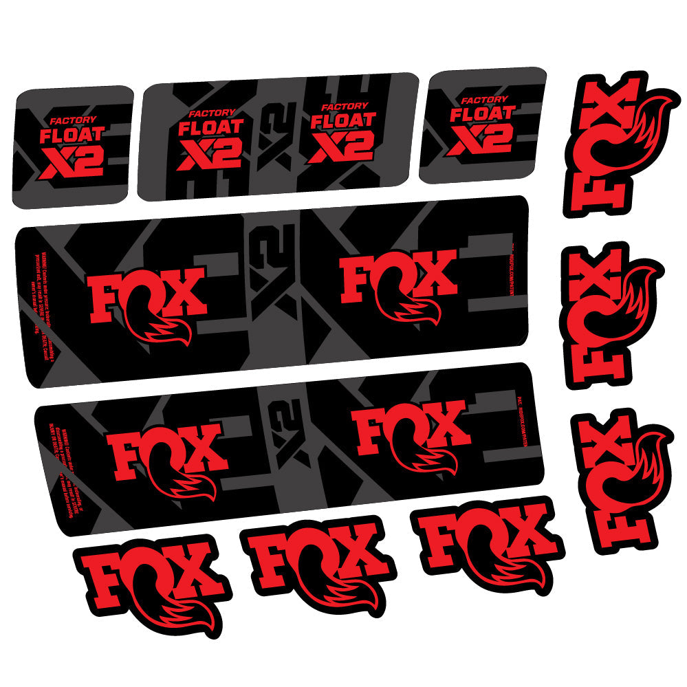 Autocollant Fox Float X2 Factory, Amortisseur, Autocollant vélo vinyle