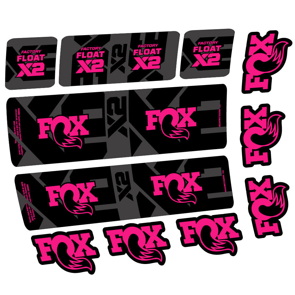 Autocollant Fox Float X2 Factory, Amortisseur, Autocollant vélo vinyle