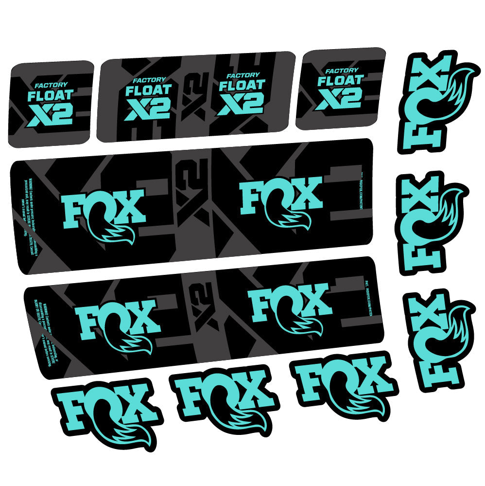Autocollant Fox Float X2 Factory, Amortisseur, Autocollant vélo vinyle