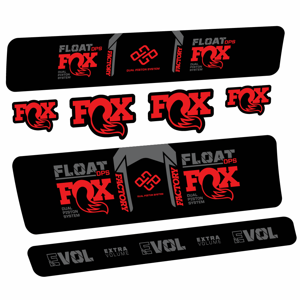 Autocollant Fox Float Factory DPS, Shock Absorber, Autocollant Vélo vinyle