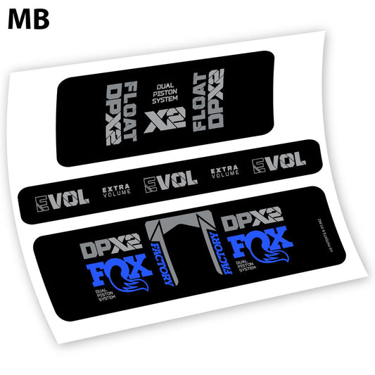 Fox Float Factory Racing DPX2 2021, autocollant Amortisseur Vinyle