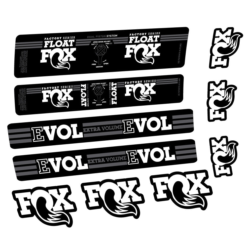 Autocollant Fox Float DPS Factory, Amortisseur, Autocollant vélo vinyle