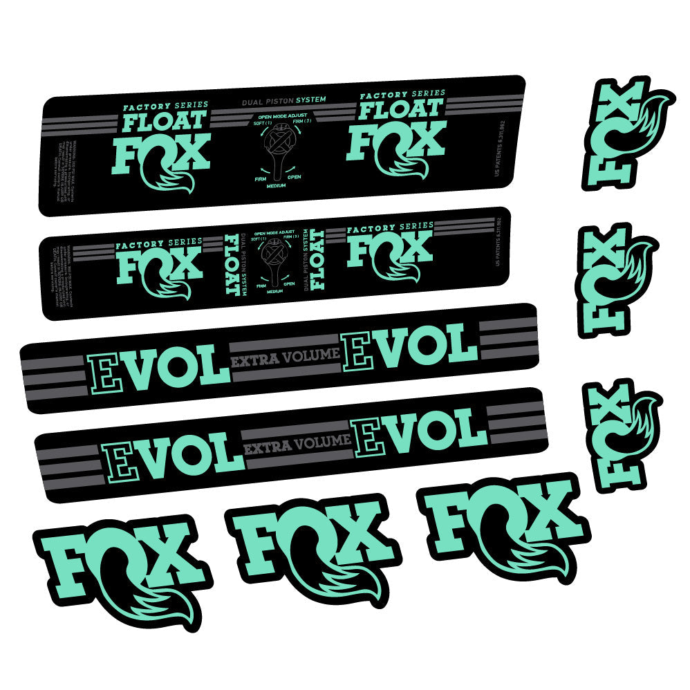 Autocollant Fox Float DPS Factory, Amortisseur, Autocollant vélo vinyle