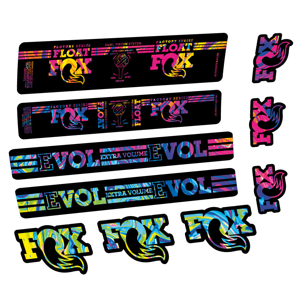 Autocollant Fox Float DPS Factory, Amortisseur, Autocollant vélo vinyle