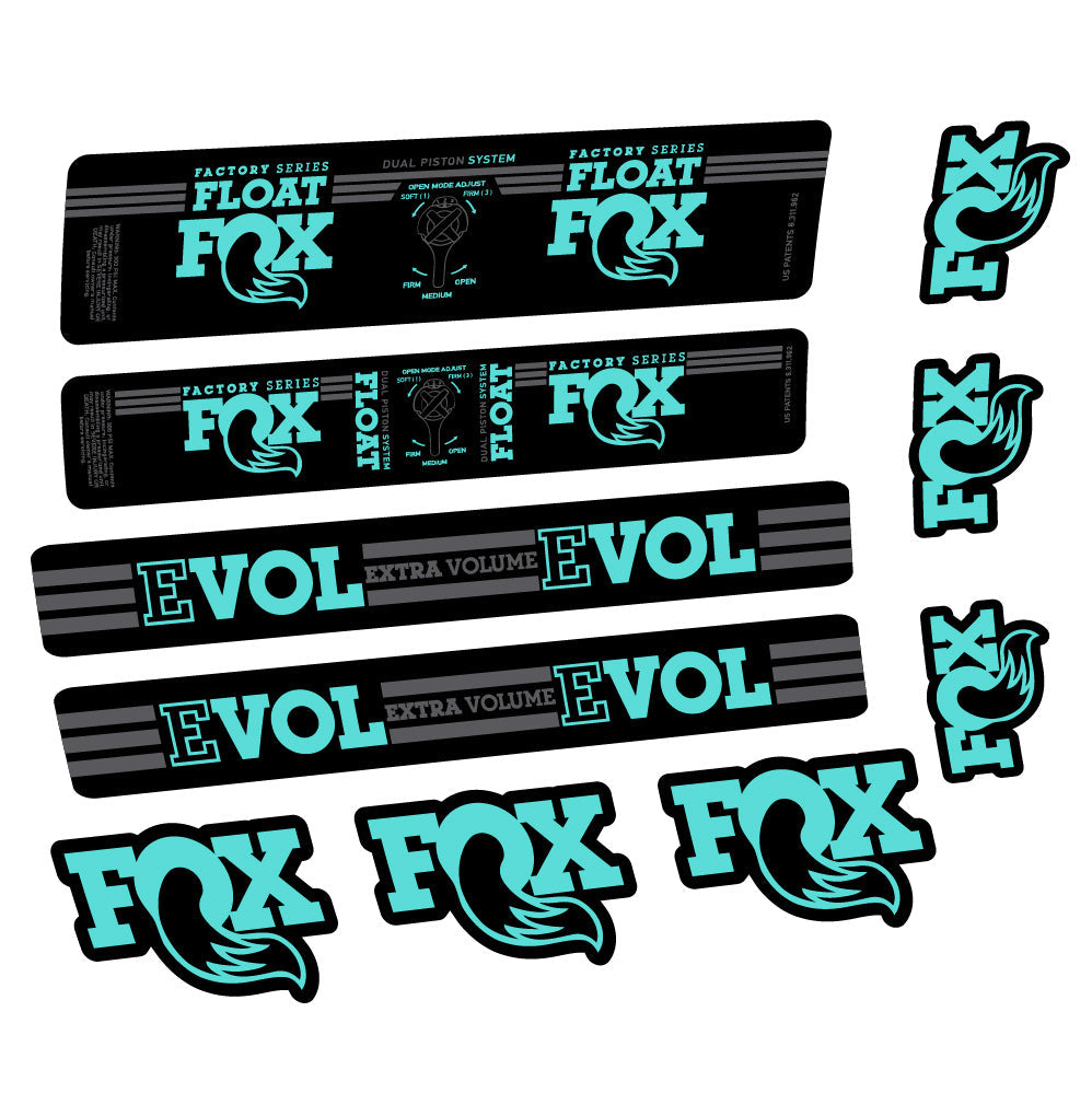 Autocollant Fox Float DPS Factory, Amortisseur, Autocollant vélo vinyle