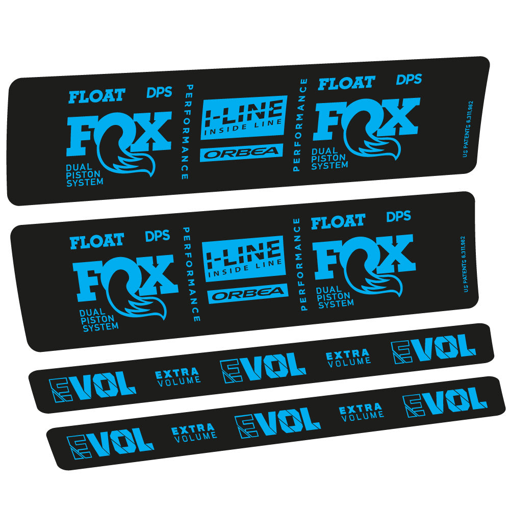 Autocollant Fox Float DPS Performance I Line, Shock Absorber, Autocollant Vélo vinyle