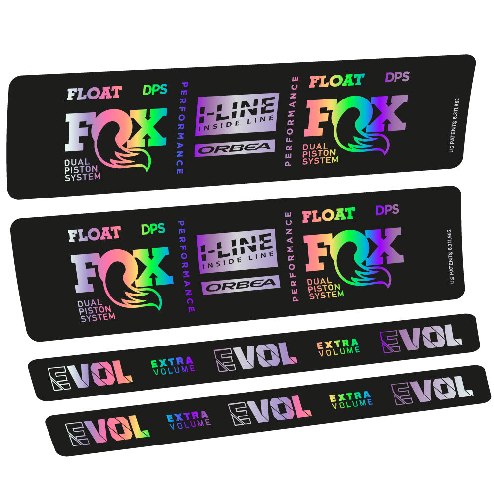 Autocollant Fox Float DPS Performance I Line, Shock Absorber, Autocollant Vélo vinyle