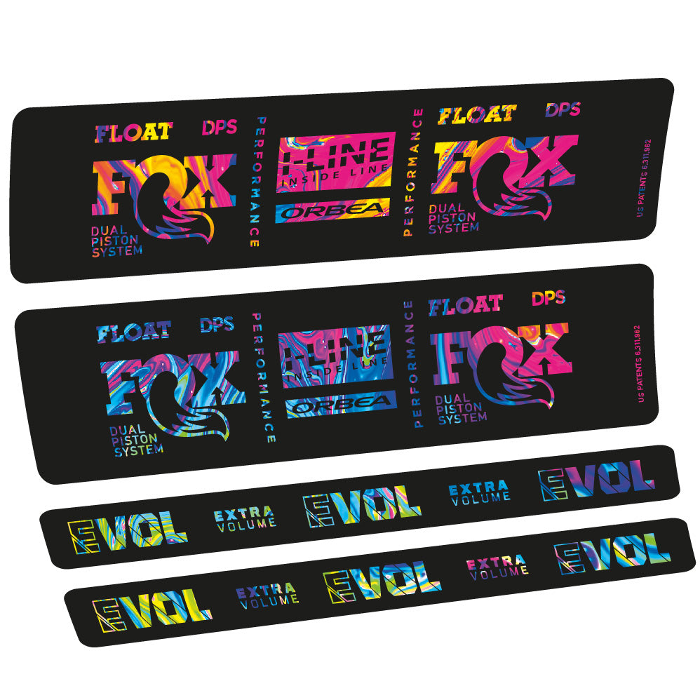 Autocollant Fox Float DPS Performance I Line, Shock Absorber, Autocollant Vélo vinyle