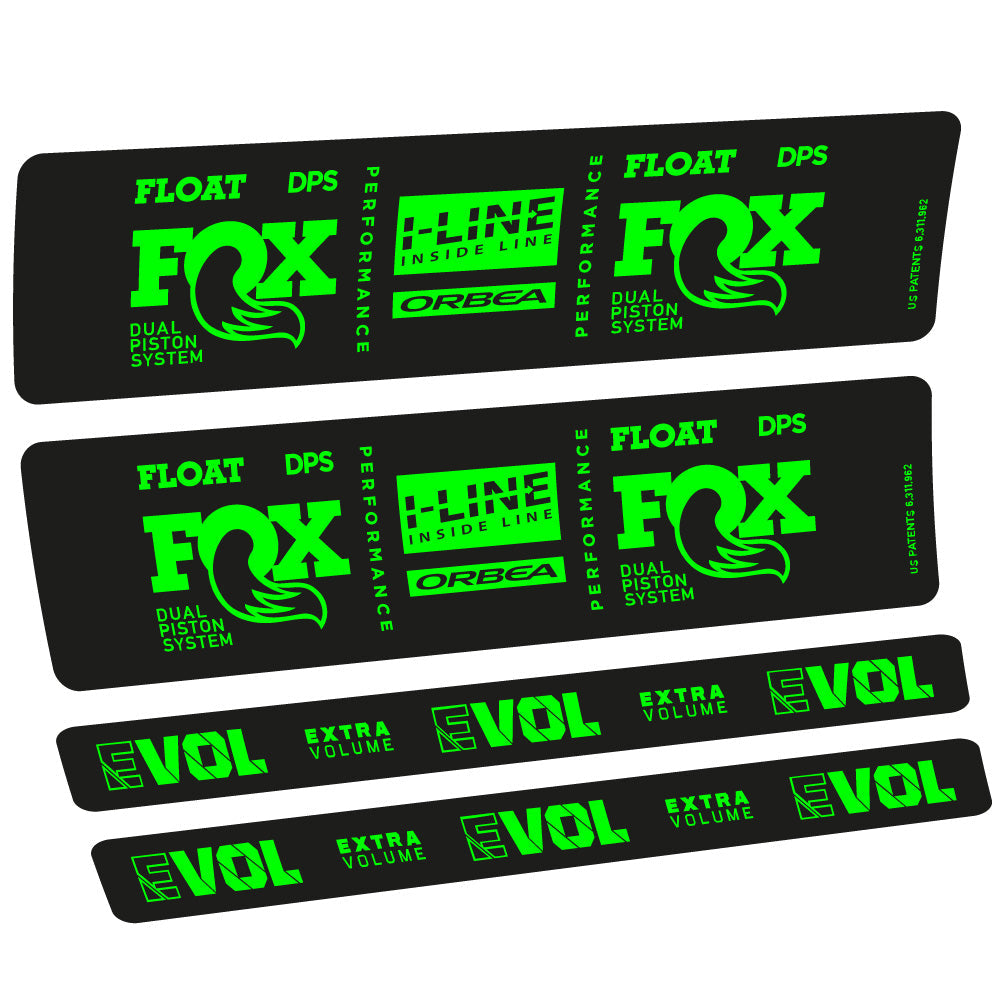 Autocollant Fox Float DPS Performance I Line, Shock Absorber, Autocollant Vélo vinyle
