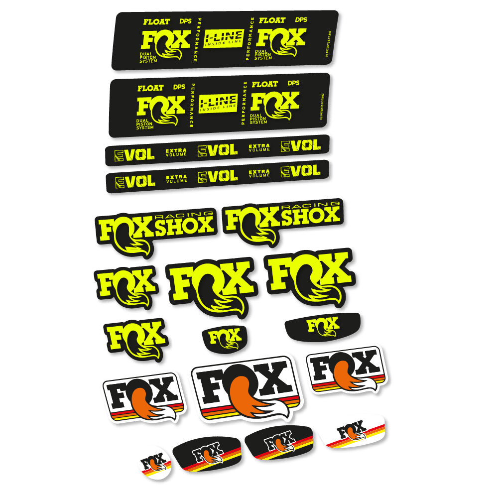 Autocollant Fox Float DPS Performance I Line, Shock Absorber, Autocollant Vélo vinyle