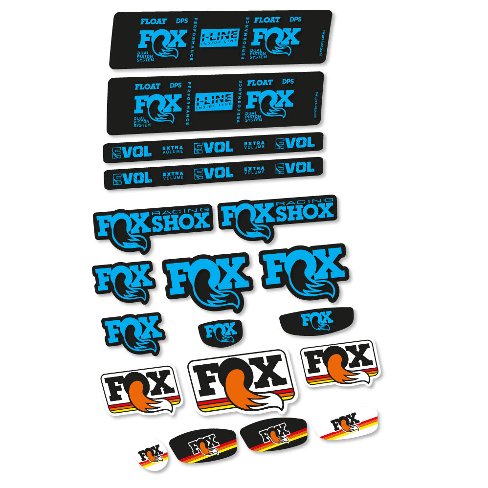 Autocollant Fox Float DPS Performance I Line, Shock Absorber, Autocollant Vélo vinyle
