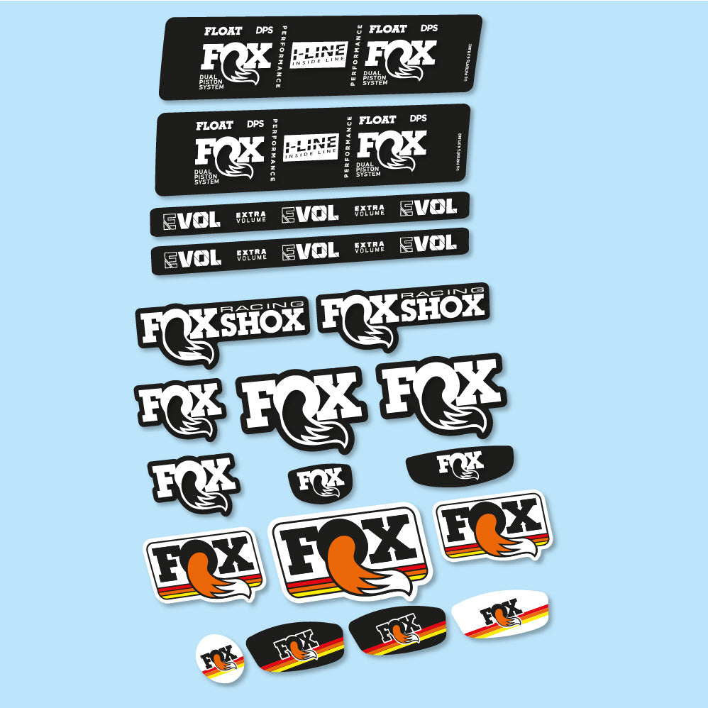 Autocollant Fox Float DPS Performance I Line, Shock Absorber, Autocollant Vélo vinyle