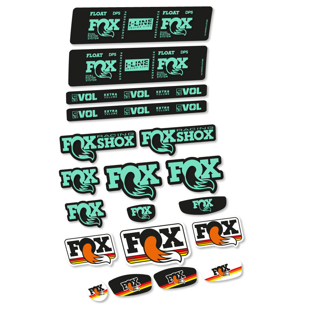 Autocollant Fox Float DPS Performance I Line, Shock Absorber, Autocollant Vélo vinyle