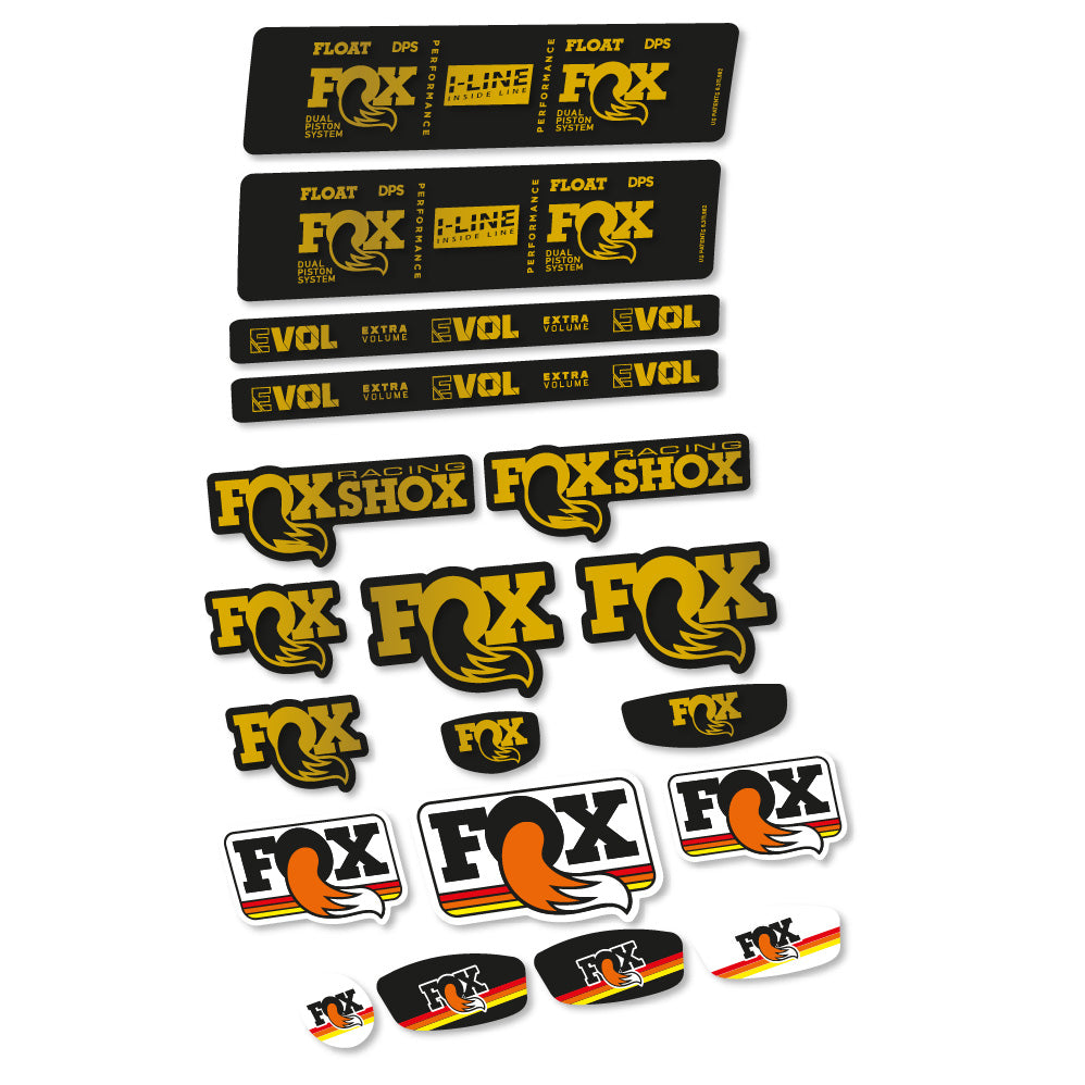 Autocollant Fox Float DPS Performance I Line, Shock Absorber, Autocollant Vélo vinyle