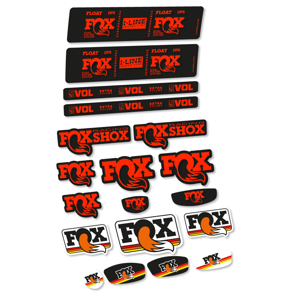 Autocollant Fox Float DPS Performance I Line, Shock Absorber, Autocollant Vélo vinyle