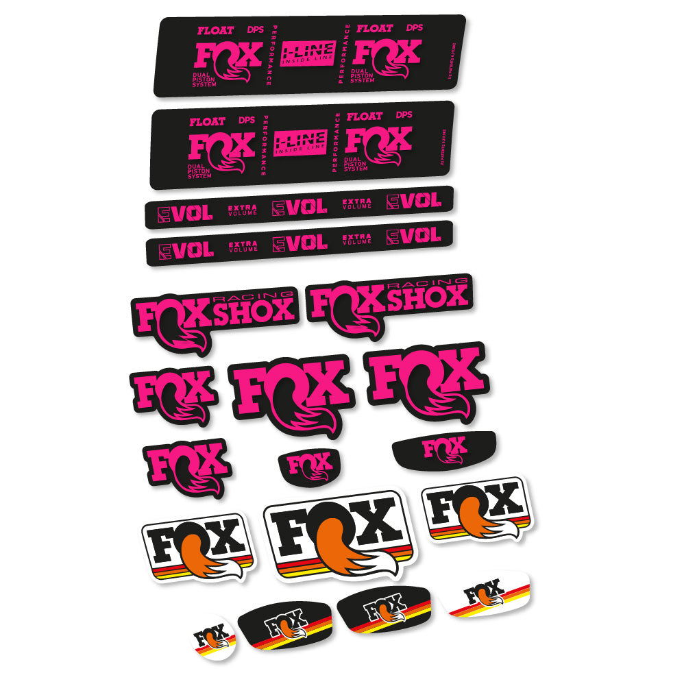 Autocollant Fox Float DPS Performance I Line, Shock Absorber, Autocollant Vélo vinyle