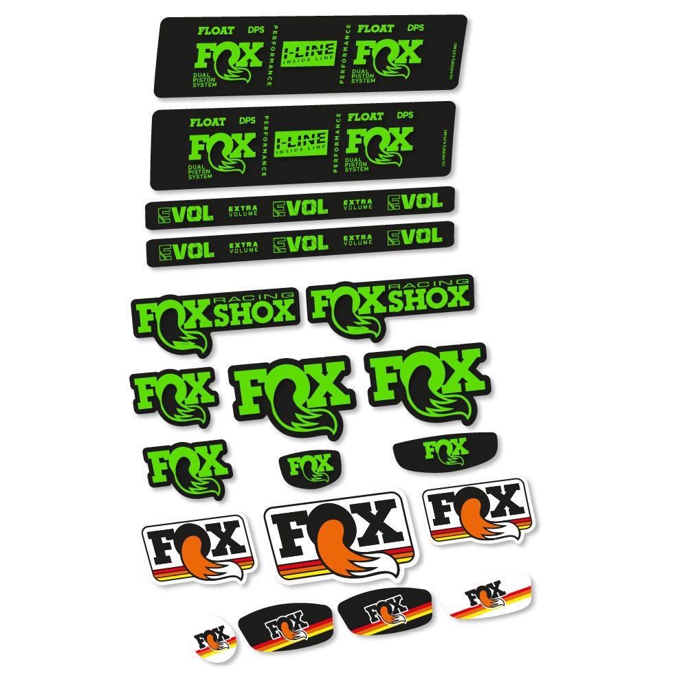 Autocollant Fox Float DPS Performance I Line, Shock Absorber, Autocollant Vélo vinyle