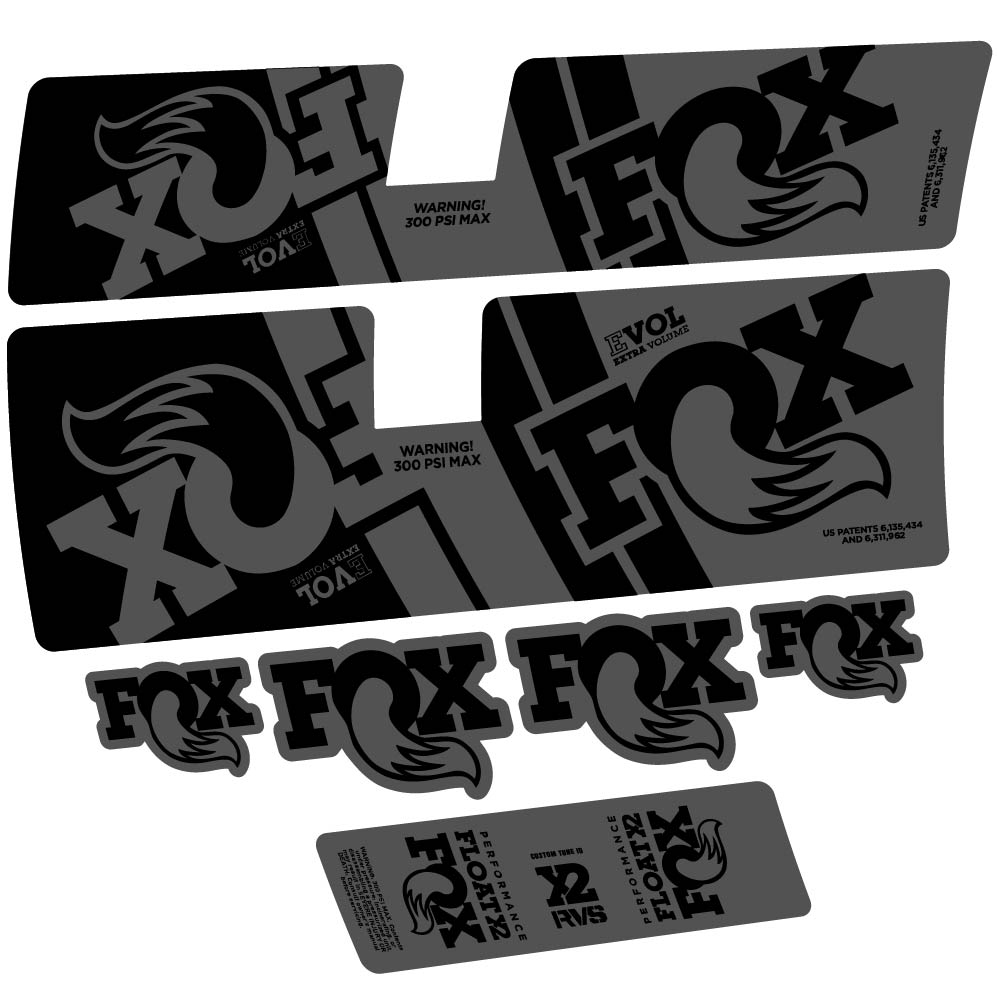 Autocollant Fox Float X2 Performance 2019, Shock Absorber, Autocollant Vélo vinyle