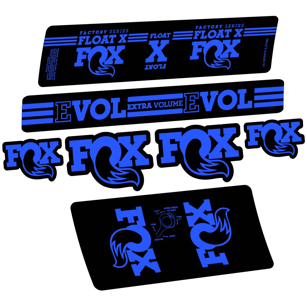 Autocollant Fox Float X Factory 2016, Shock Absorber, Autocollant Vélo vinyle