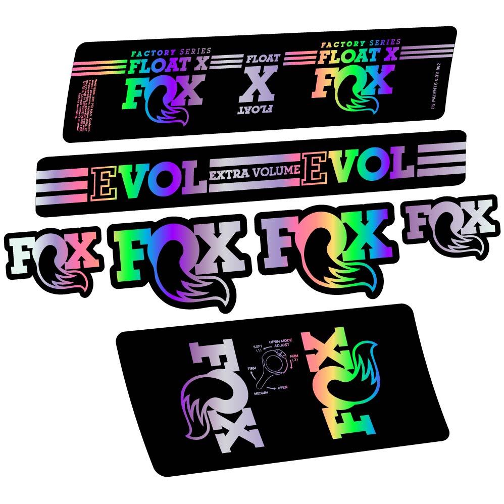 Autocollant Fox Float X Factory 2016, Shock Absorber, Autocollant Vélo vinyle