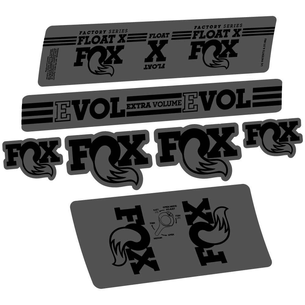 Autocollant Fox Float X Factory 2016, Shock Absorber, Autocollant Vélo vinyle