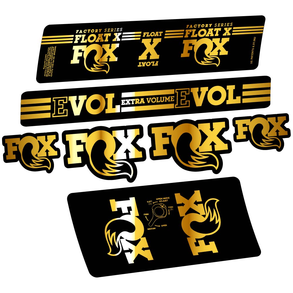 Autocollant Fox Float X Factory 2016, Shock Absorber, Autocollant Vélo vinyle