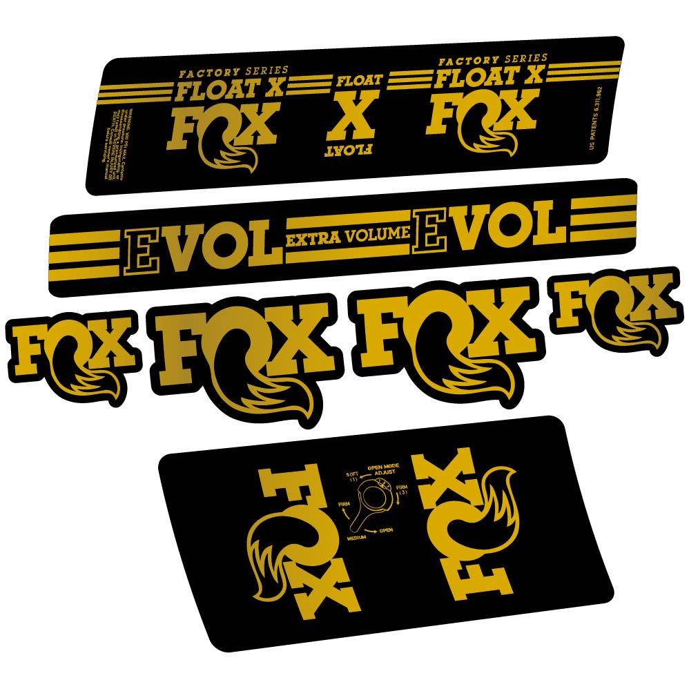 Autocollant Fox Float X Factory 2016, Shock Absorber, Autocollant Vélo vinyle
