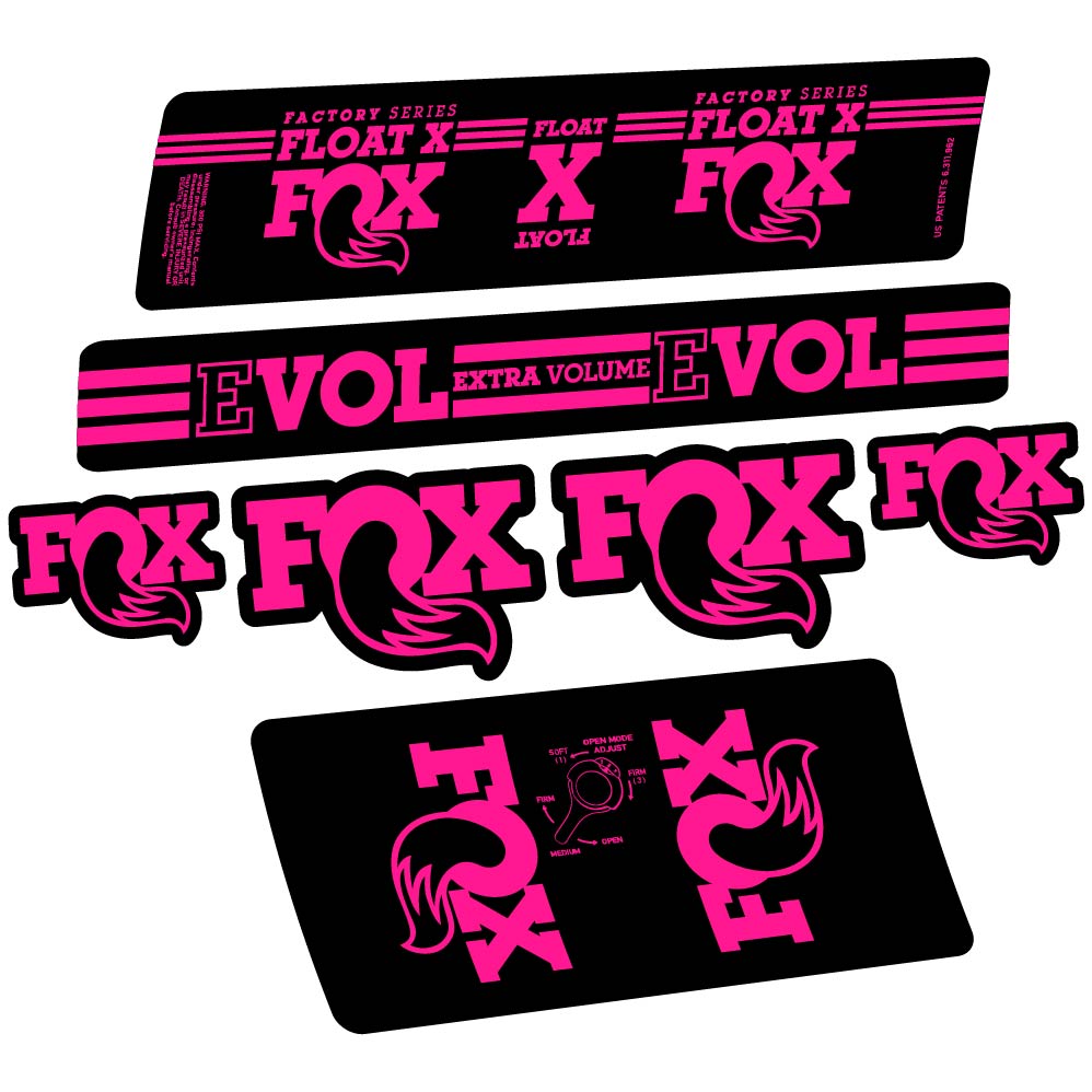 Autocollant Fox Float X Factory 2016, Shock Absorber, Autocollant Vélo vinyle