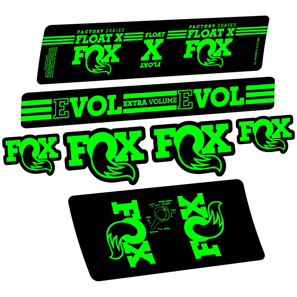 Autocollant Fox Float X Factory 2016, Shock Absorber, Autocollant Vélo vinyle