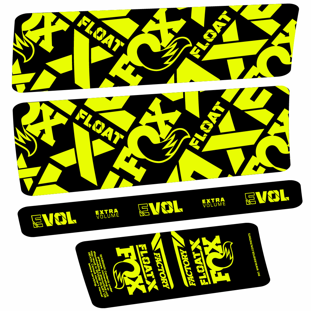 Autocollant Fox Float X Factory, Shock Absorber, Autocollant vélo vinyle
