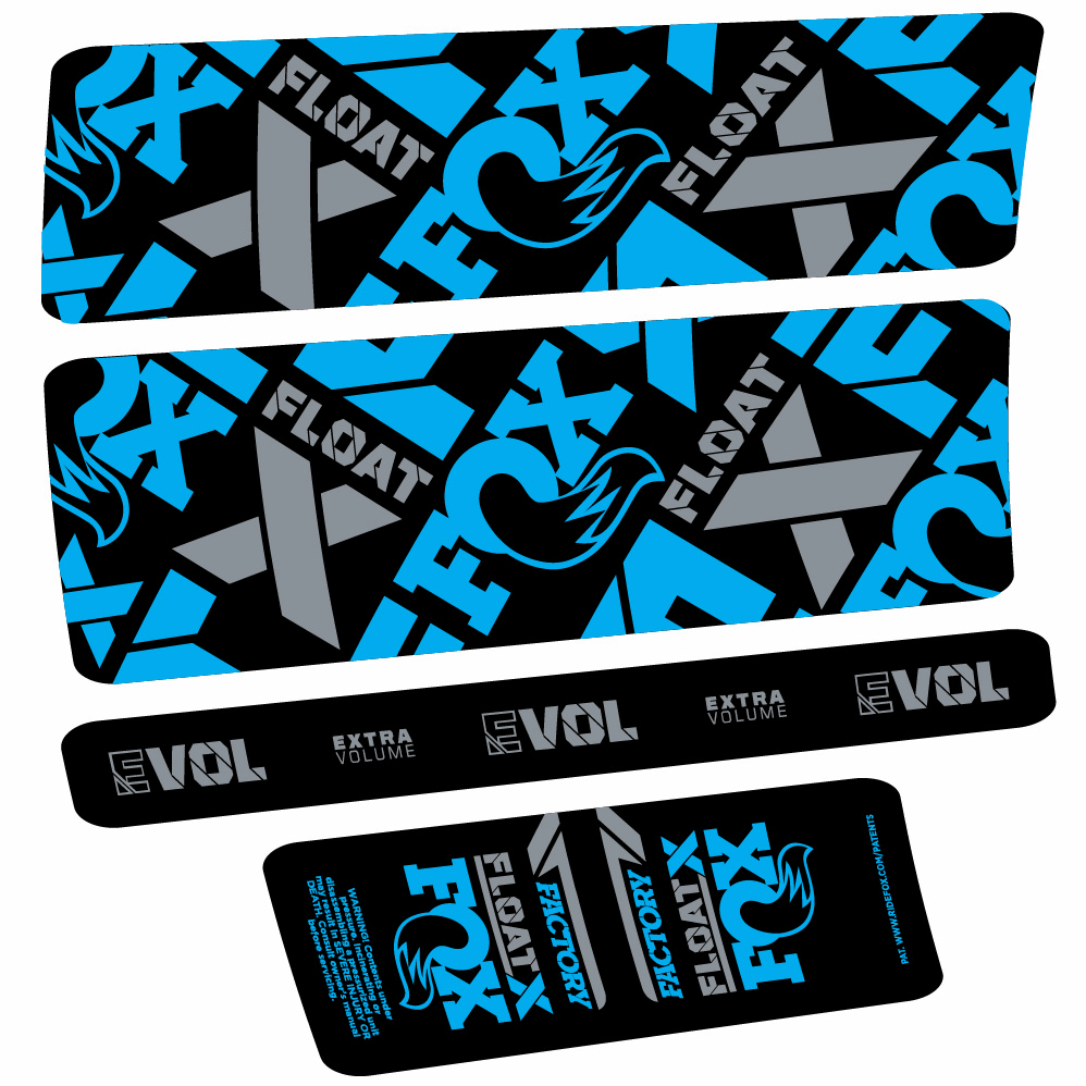 Autocollant Fox Float X Factory, Shock Absorber, Autocollant vélo vinyle