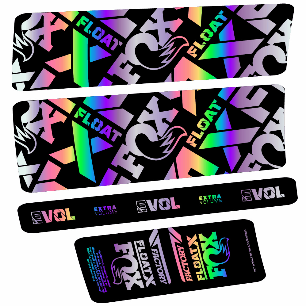 Autocollant Fox Float X Factory, Shock Absorber, Autocollant vélo vinyle