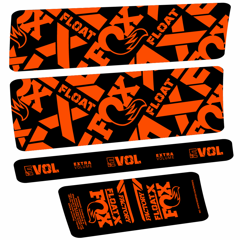 Autocollant Fox Float X Factory, Shock Absorber, Autocollant vélo vinyle