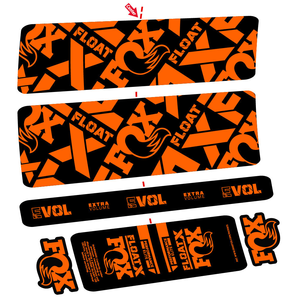 Autocollant Fox Float X Performance Elite, Amortisseur arrière, Vinyle autocollant