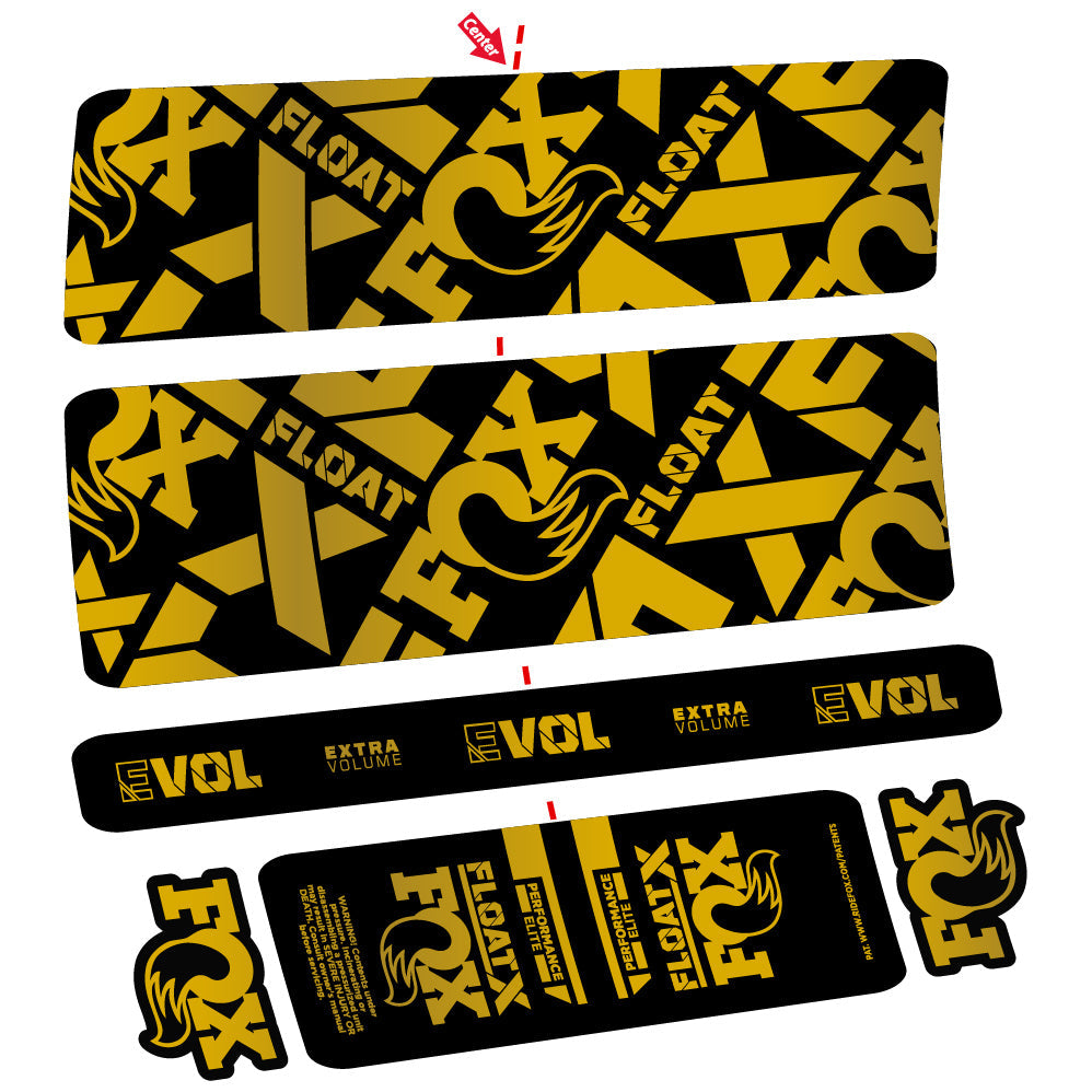Autocollant Fox Float X Performance Elite, Amortisseur arrière, Vinyle autocollant