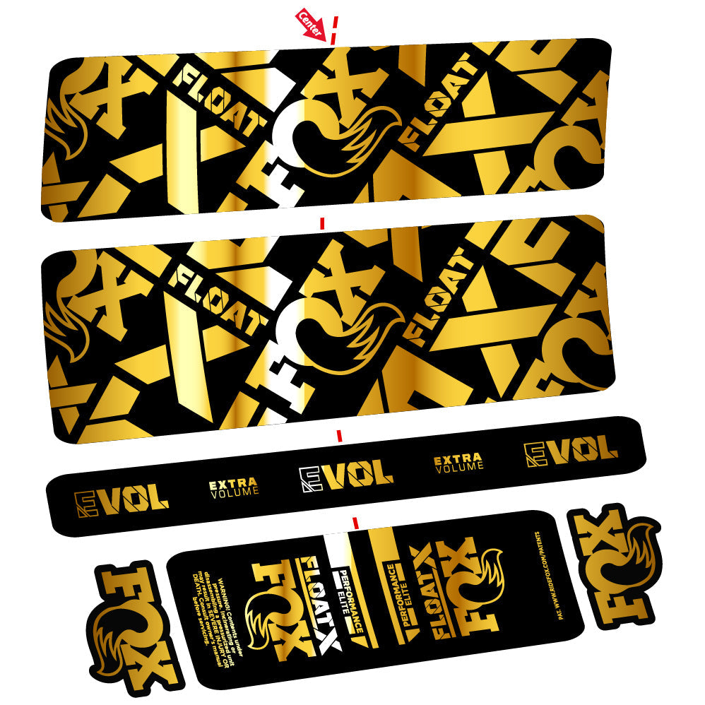 Autocollant Fox Float X Performance Elite, Amortisseur arrière, Vinyle autocollant