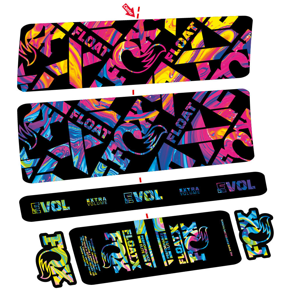 Autocollant Fox Float X Performance Elite, Amortisseur arrière, Vinyle autocollant