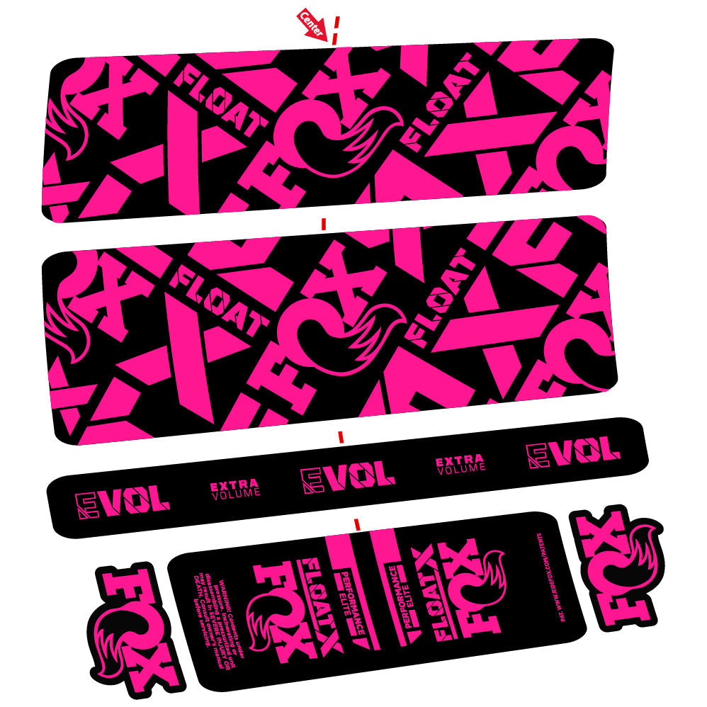 Autocollant Fox Float X Performance Elite, Amortisseur arrière, Vinyle autocollant