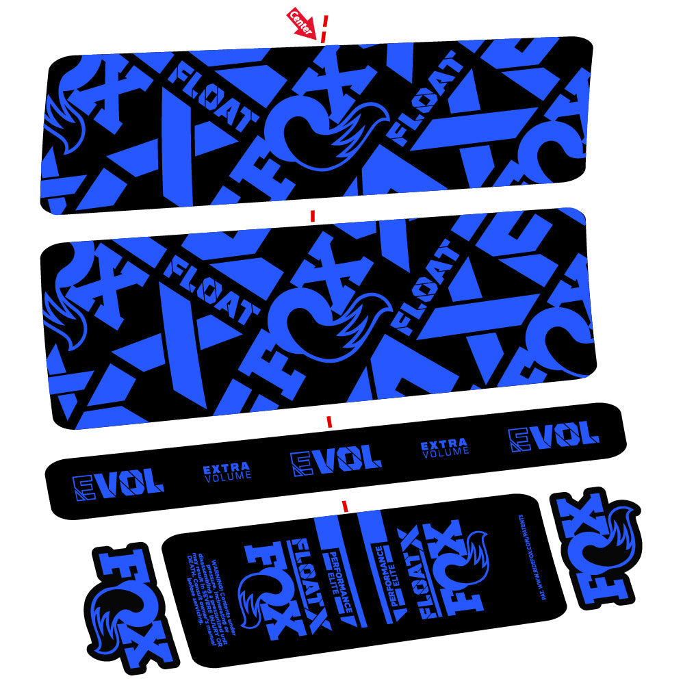 Autocollant Fox Float X Performance Elite, Amortisseur arrière, Vinyle autocollant