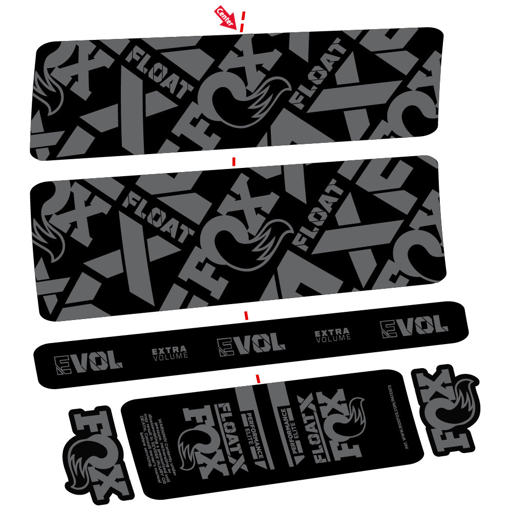 Autocollant Fox Float X Performance Elite, Amortisseur arrière, Vinyle autocollant