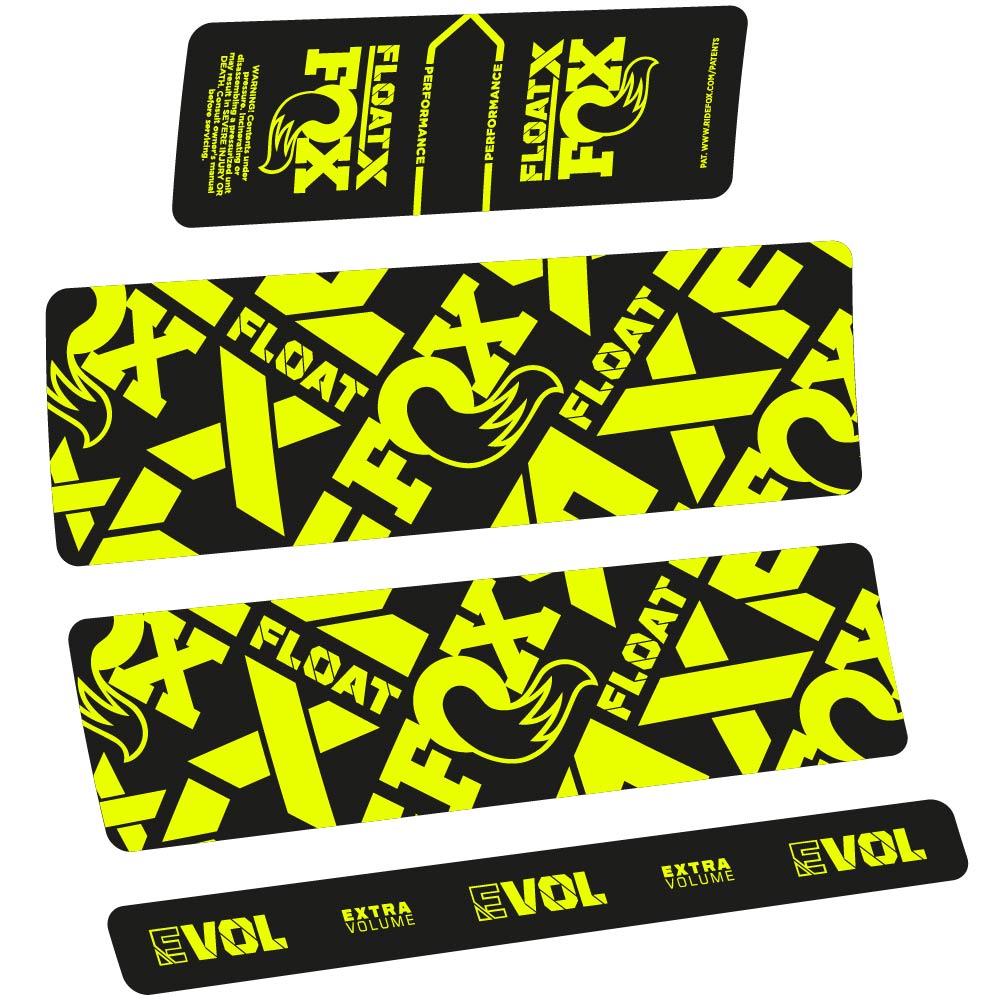 Autocollant Fox Float X Performance 2022, Shock Absorber, Autocollant Vélo vinyle