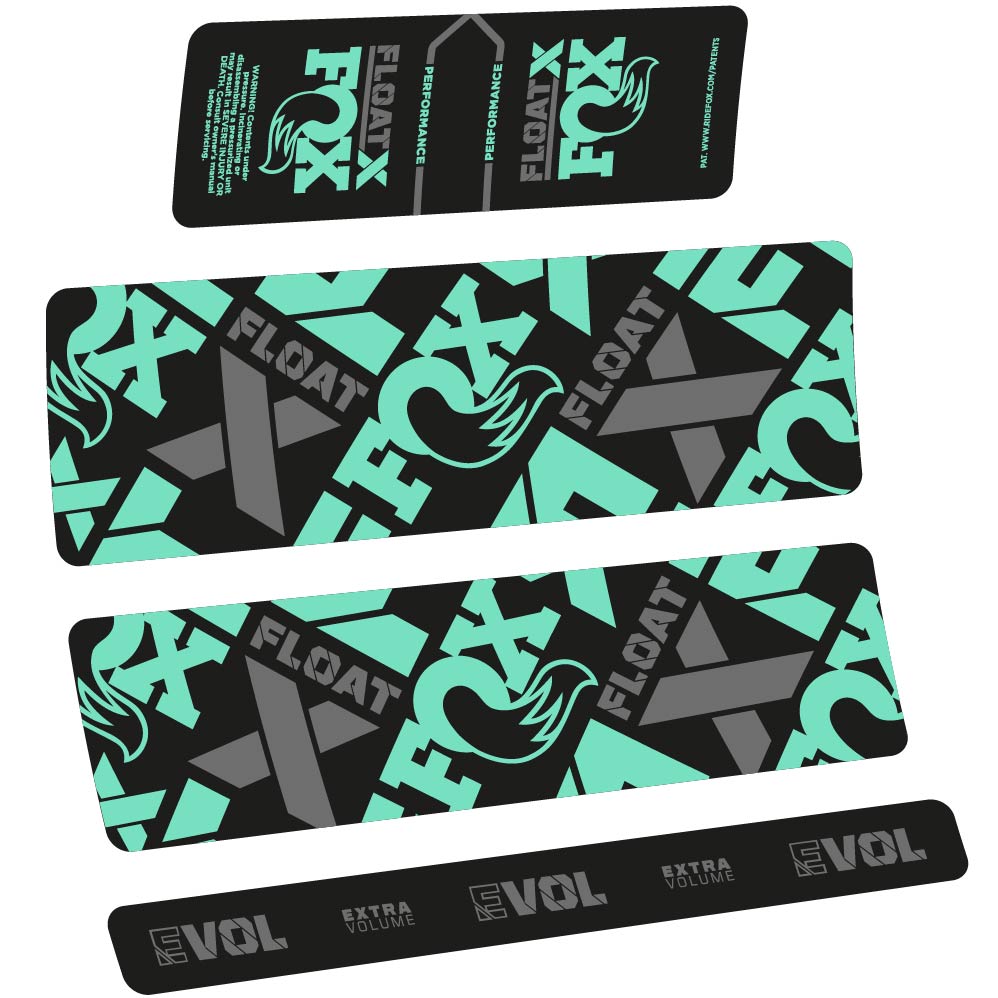 Autocollant Fox Float X Performance 2022, Shock Absorber, Autocollant Vélo vinyle